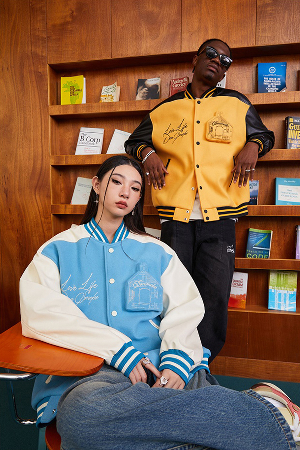 Бомбер DONSMOKE "3D Logo" Varsity Jacket