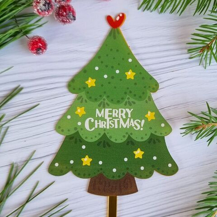 Топпер «Merry Christmas» елочка