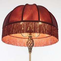 Citilux Базель CL407933 Торшер бронза с красным абажуром