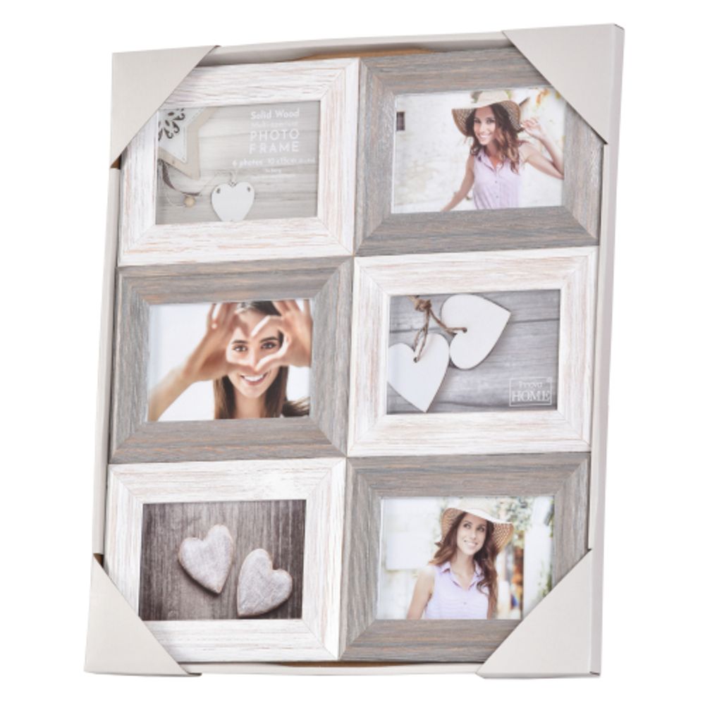 Innova PI01490 фоторамка 6 фото, 6x10*15cm Washed wood , дерево | Innova