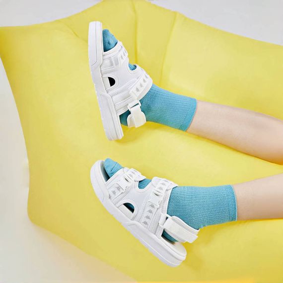 Kappa Fabric Slip-Resistant Sandal 'White'