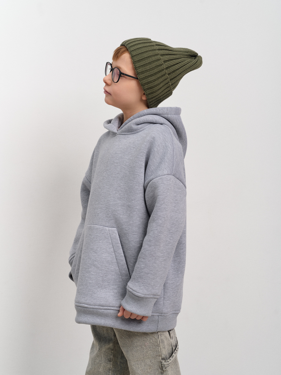 Толстовка с капюшоном  для мальчика "Basic" меланж