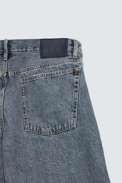 ZARA ДЖИНСЫ BARREL FIT, ЛИНЯЛЫЙ СИНИЙ