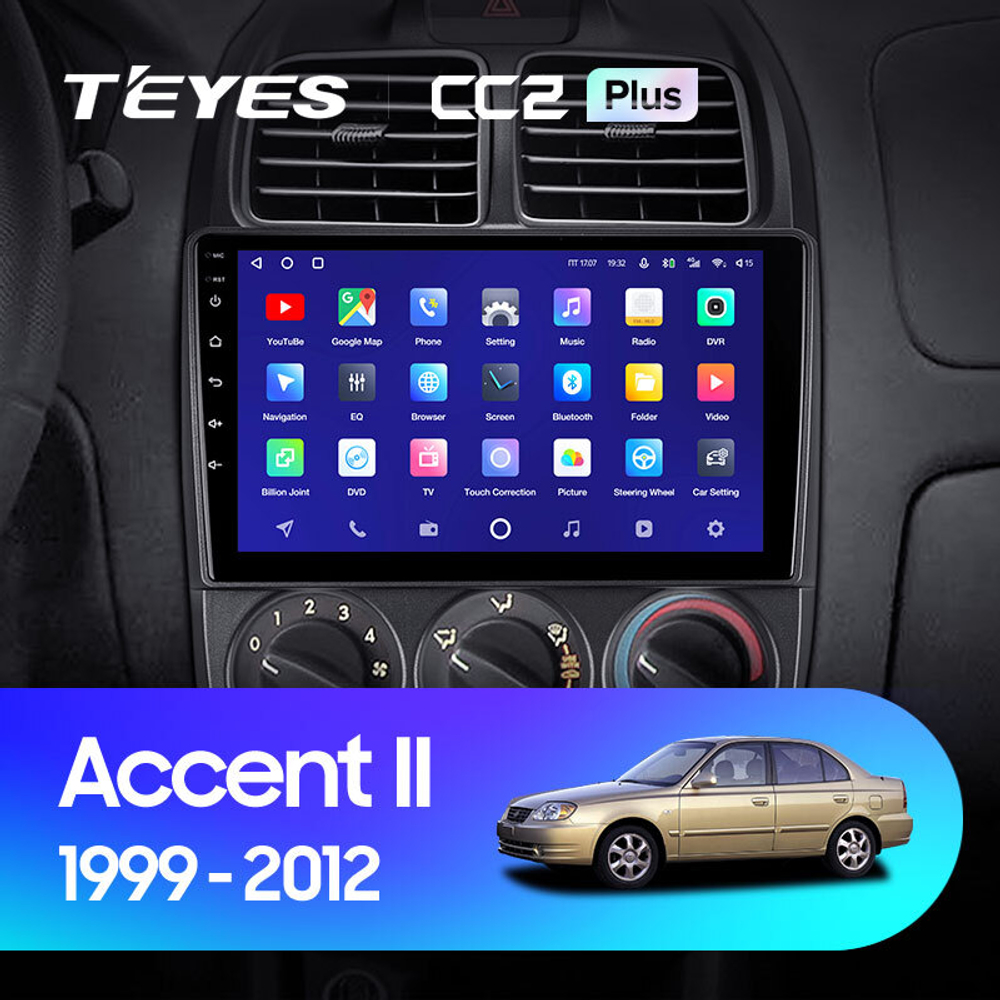 Teyes CC2 Plus 9" для Hyundai Accent II 1999-2012