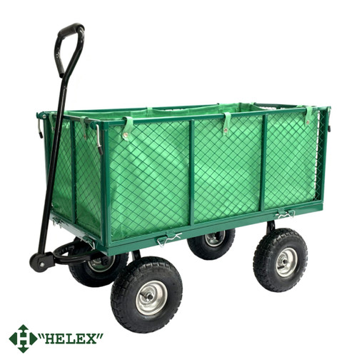 Садовая тележка 4-х колесная зеленая G203