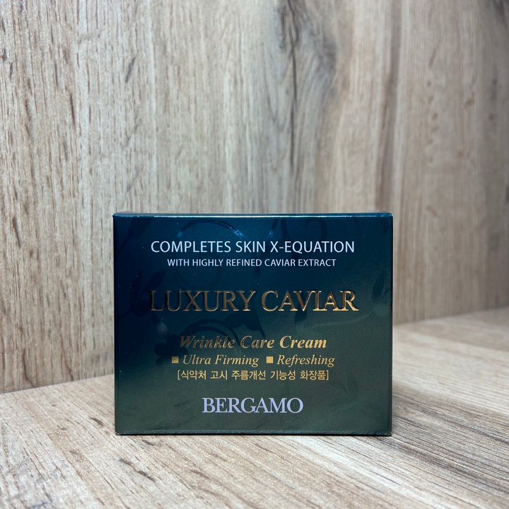 Крем для лица Bergamo Luxury Caviar Wrinkle Care Cream антивозрастной с экстрактом черной икры  50 г