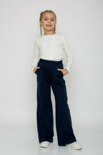 Брюки "Школа-3", р. 134, тёмно-синий, (Ивашка)