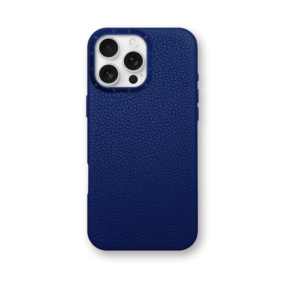 Чехол для iPhone 16 - Зернистая кожа - синий