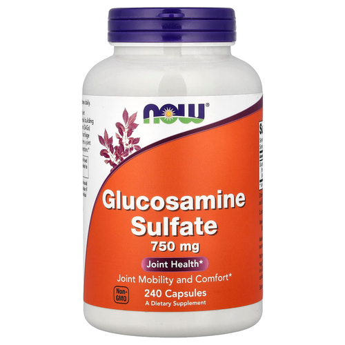 NOW Foods, сульфат глюкозамина, 240 капсул (0,75 г в 1 капсуле)