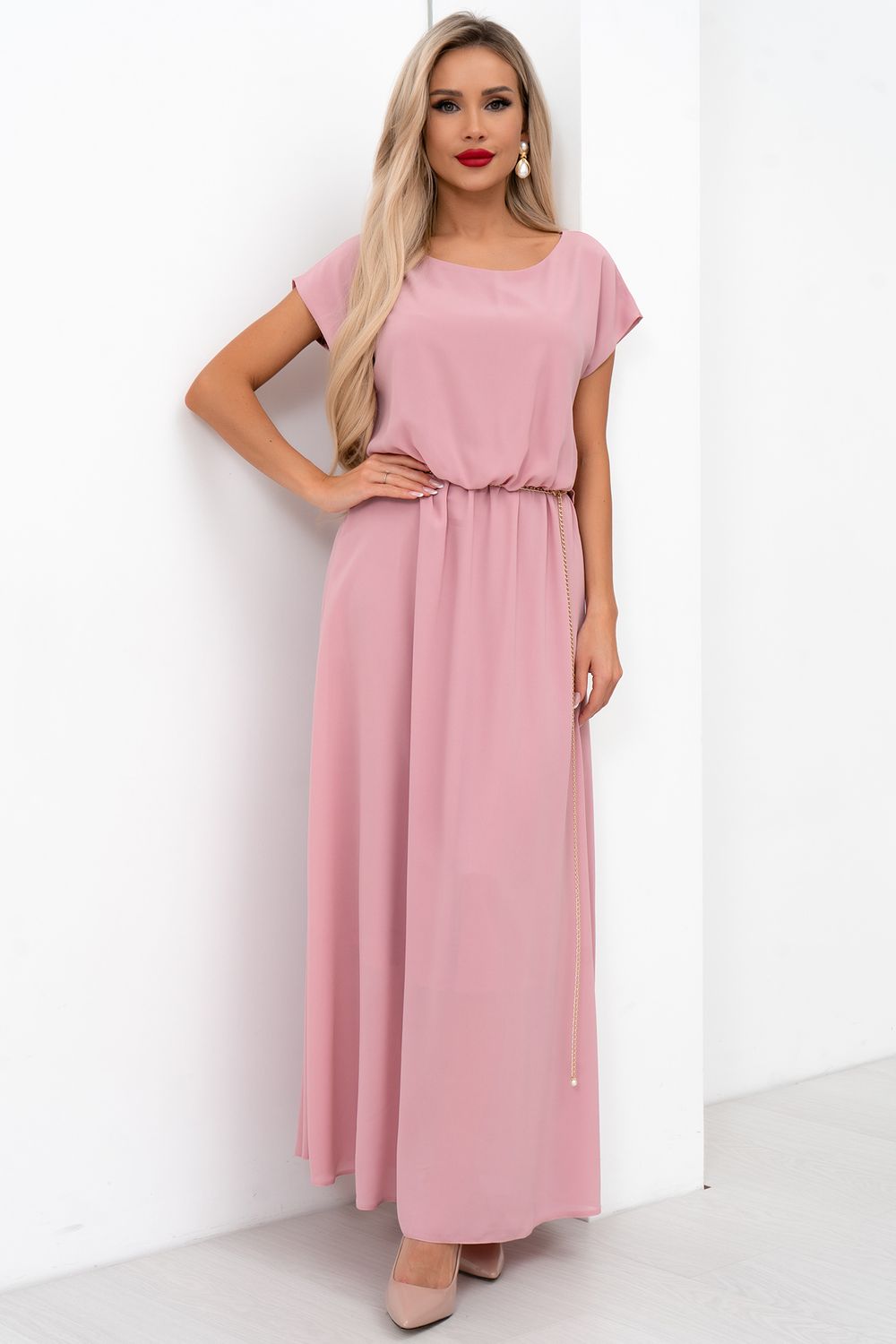 Платье Симона (пудровый) Р11-1161/9 Nikol