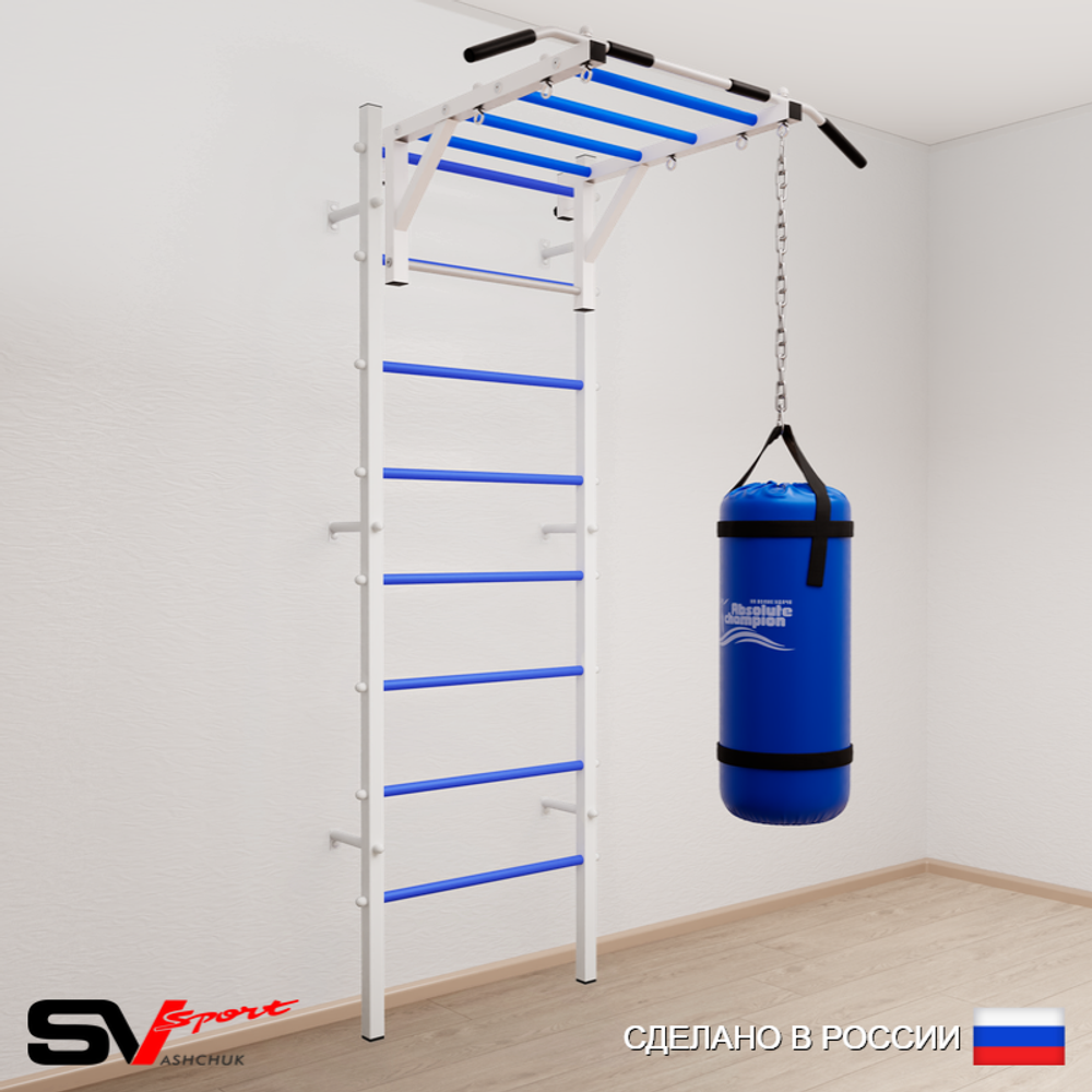 Шведская стенка Sv Sport усиленная 6202 (Турник рукоход/Цепь/Мешок 22кг)
