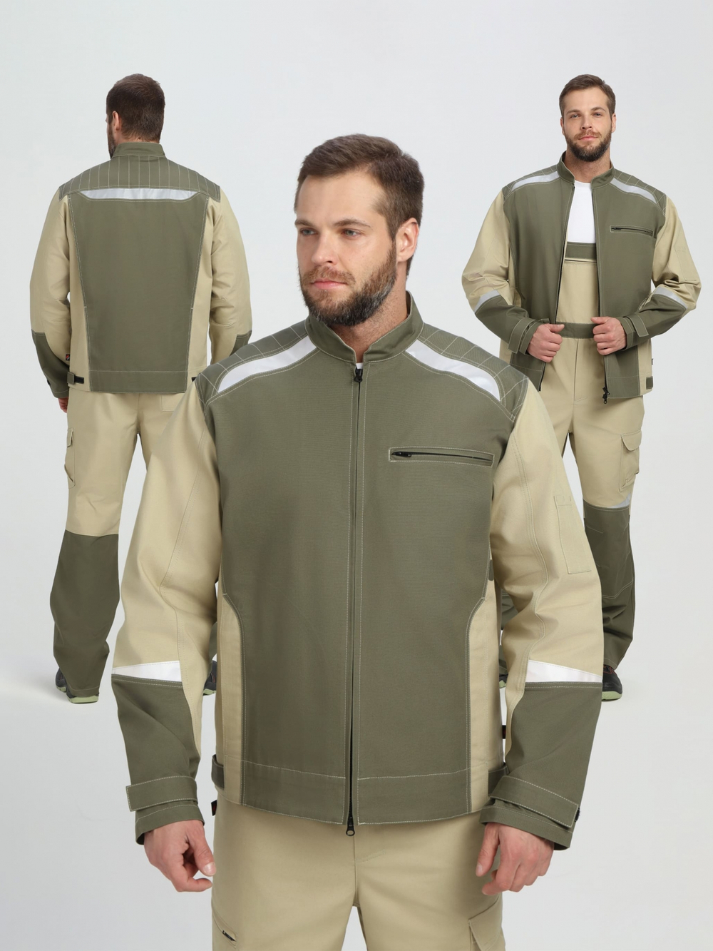 Куртка Челси CH (тк.Канвас,270), хаки/бежевый