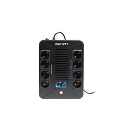 SMARTWATT линейно-интерактивный, 1000/600 ВА/Вт, напольный/настенный, LCD дисплей, Shuko CEE7/4 - 8 шт. (4 шт. с резервным питанием, 4 шт. - сетевой фильтр)
