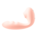 Нежно-розовый вибратор 13,9см с вакуумной стимуляцией и управлением через приложение BeYourLover Tara App Version TX218A