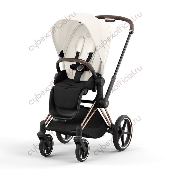 Прогулочная коляска Cybex Priam IV Off White шасси Rosegold
