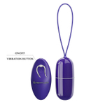 Фиолетово-синее виброяйцо с пультом ДУ Arvin-Youth - 7,9 см. (Цвет: синий)