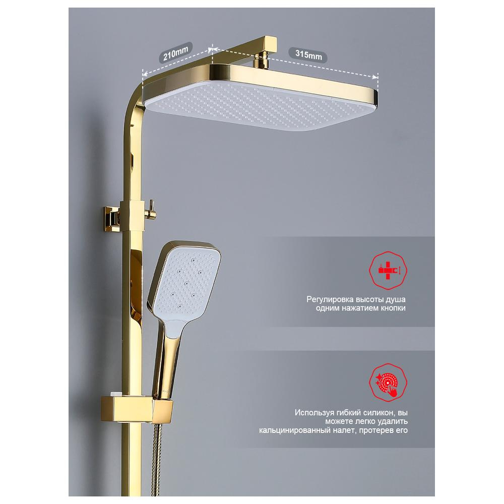 Душевая система Raglo R02.24.23, золото