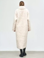 Шуба чебурашка длинная из овечьей шерсти, SilverFox (арт.S1072rm09bz)