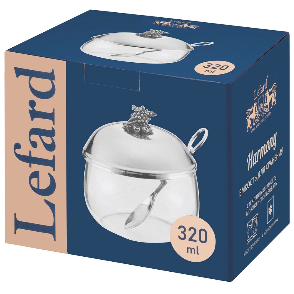 ЕМКОСТЬ ДЛЯ ХРАНЕНИЯ LEFARD СЕРИЯ "HARMONY" 320МЛ С ЛОЖКОЙ