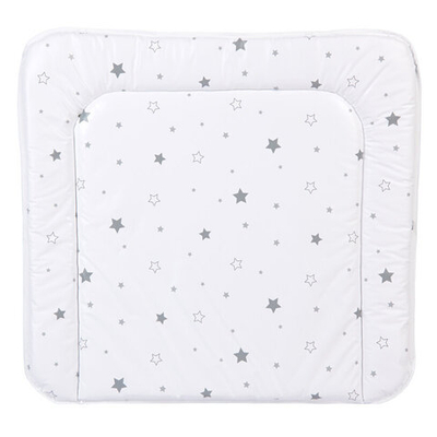 Матрас для пеленания Polini kids на комод, 77х72 см, Звездное сияние, Белый-серый