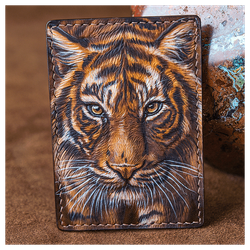 Кожаный картхолдер «Тигр»