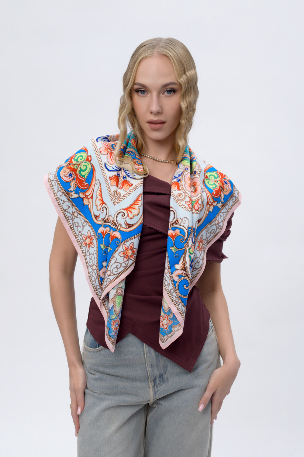 Платок «Шедевры русских эмальеров»