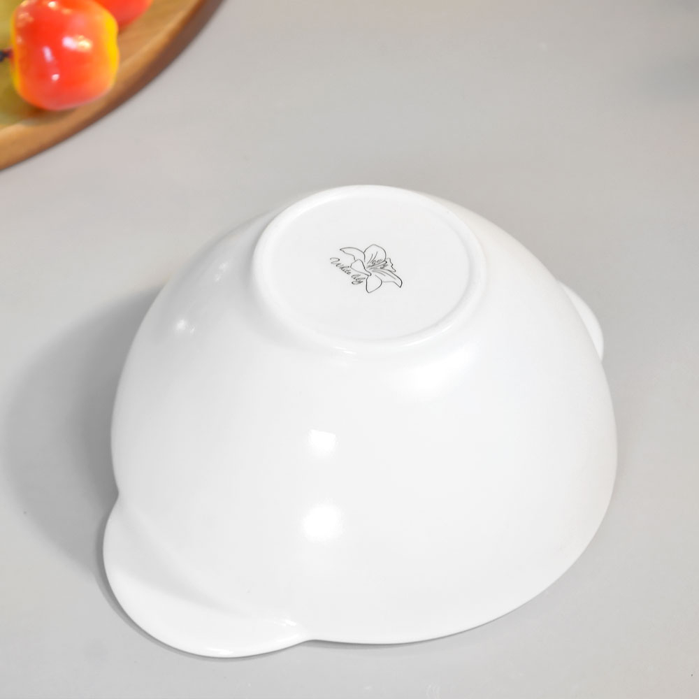 Бульонница 500мл с ручками Без деколи, стеклокерамика, FA-XTW55 (WHITE)