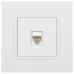 Розетка ЭРА Elegance 14-3107-01М RJ45, белый матовый