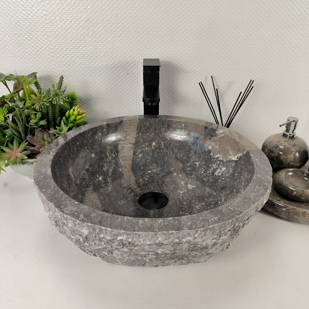 Раковина из мрамора Erozy Grey EM-64529 46*46*15 0186