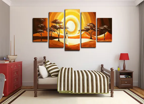 Модульная картина"Девушка на восходе"