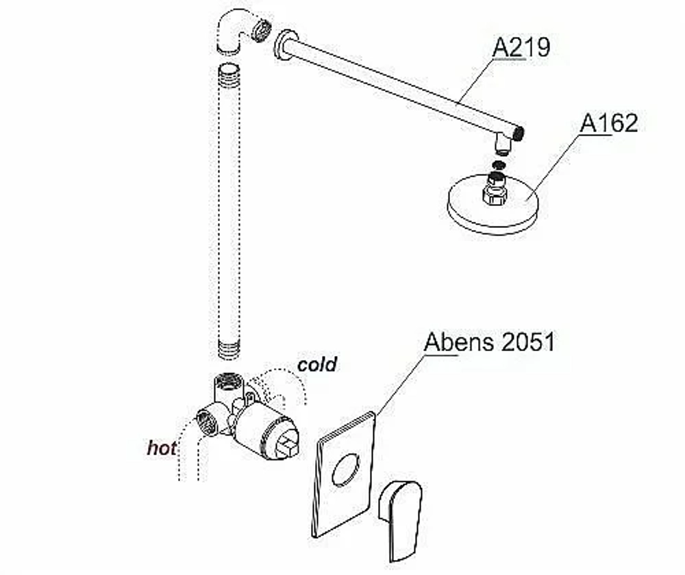 Душевая система WasserKRAFT Abens 2000 A20219