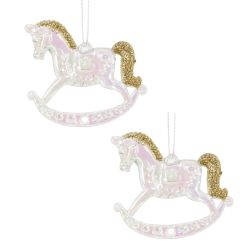 GAEM Набор из 2шт Украшение новогоднее "Лошадка", L5,5 W0,5 H4,5 см