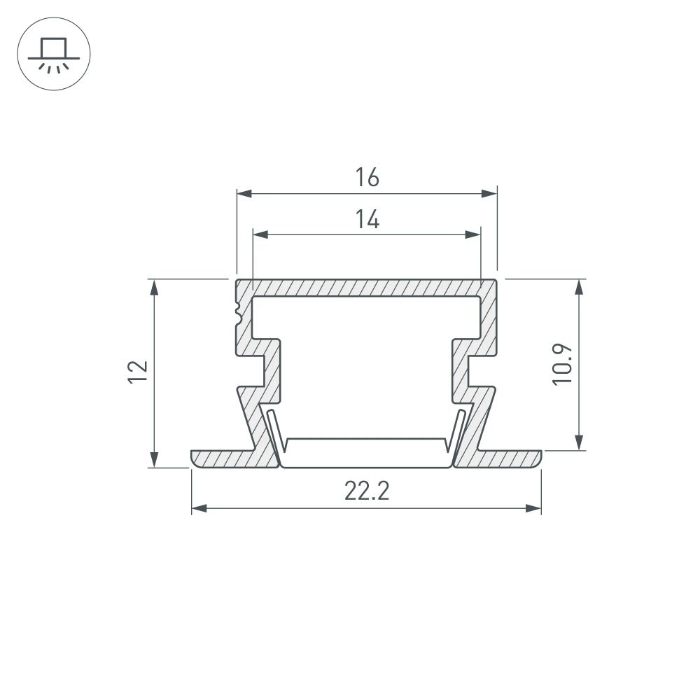 Профиль PDS-FS-3000 ANOD BLACK (Arlight, Алюминий) 040735