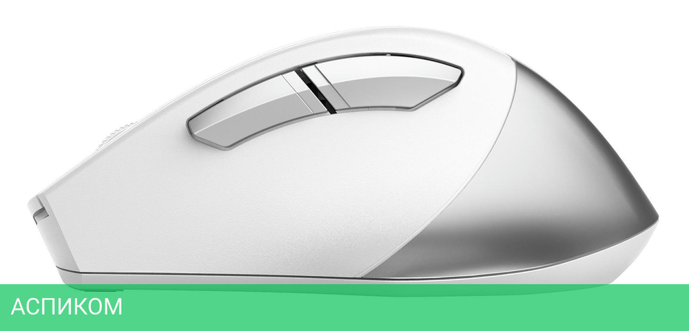 Мышь A4Tech Fstyler FG35 серебристый/белый