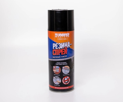 Герметик эластичный 450 мл  Резина  Черный (аэрозоль) (ABRO)