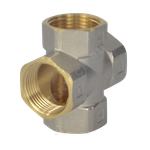 Крест латунь никель Ду 25 (1") ВР/ВР 9011 ГОСТ 32585-2013 Aquasfera 9011-03