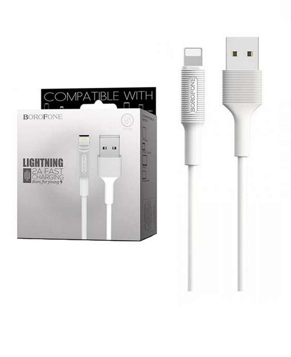 Кабель USB - Lightning BOROFONE BX1 (белый) 1м