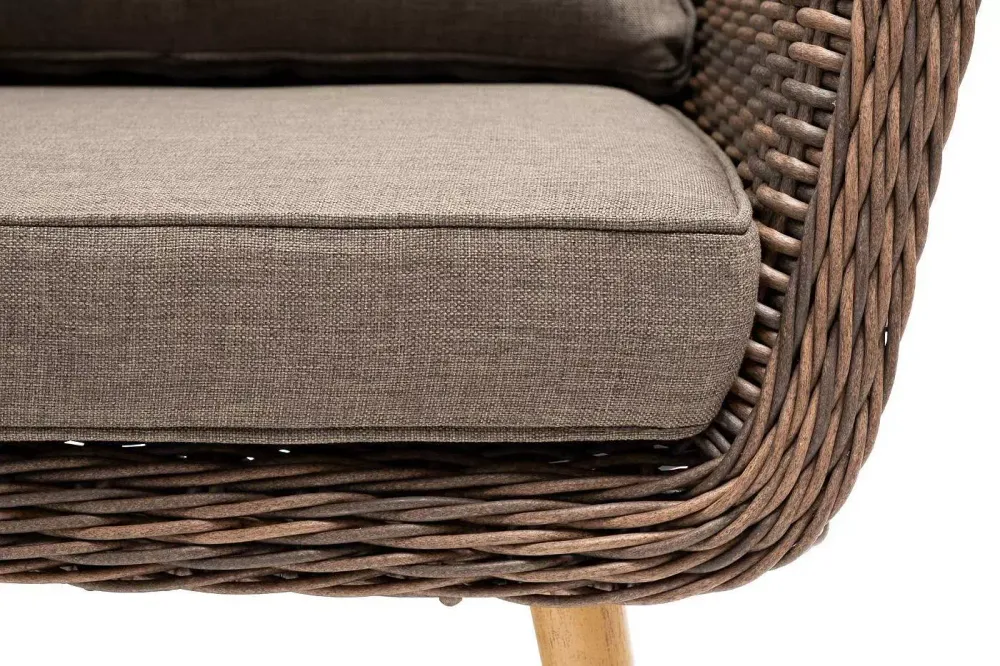 "Прованс" диван из искусственного ротанга трехместный, цвет коричневый