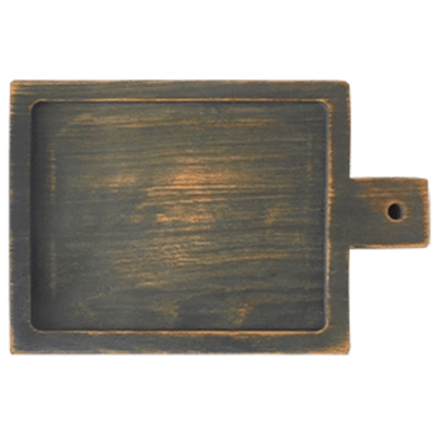 Доска для подачи с ручкой(6см) с выемкой дуб; H=25,L=240,B=200мм