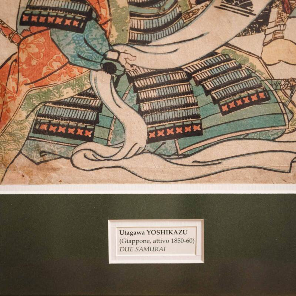 Гравюра на дереве «Два самурая»