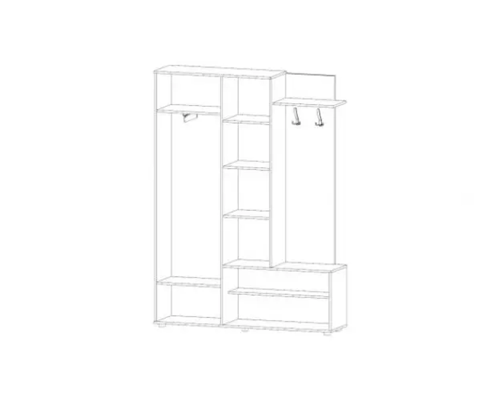 Прихожая Луиза сонома/белый