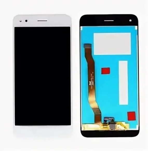 Дисплей для Huawei P9 Lite MIni в сборе с тачскрином на рамке (белый)