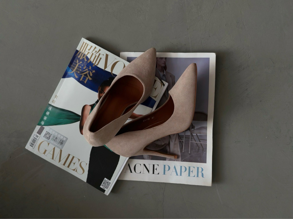 Туфли из эко замши