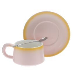 GAEM Кружка с блюдцем и ложкой, 250 мл, L16 W15 H8 см, 4в.