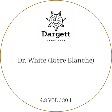 Пиво Даргетт Доктор Вайт (Бьер Бланш) / Dargett Dr. White (Biere Blanche) 30л - кег