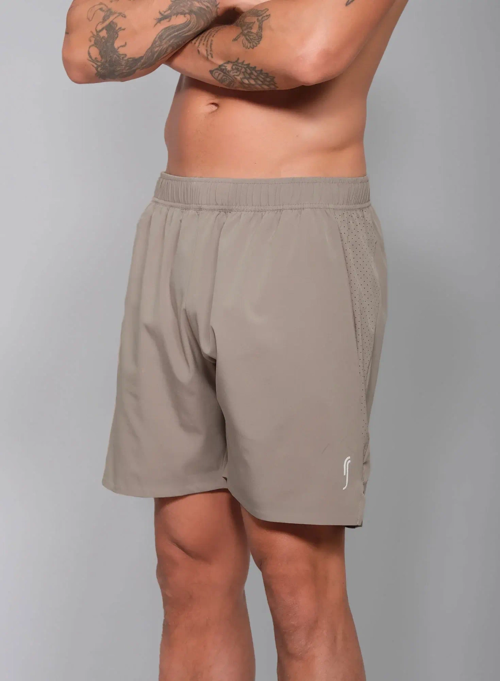 Теннисные шорты RS Performance Shorts Side Mesh Solid Taupe/White (251M305105/000)
