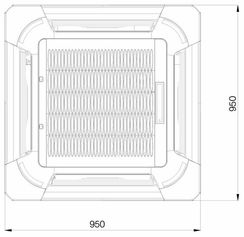 Кассетный кондиционер Excon CR-01-1422