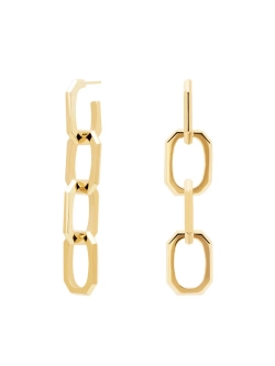 Серьги Signature Chain Латунь покрытая золотом 750 пробы