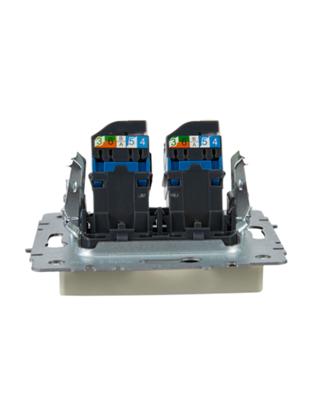 BRITE Розетка компьютерная двойная RJ45 кат.6 РК11-2-БрКр бежевый IEK