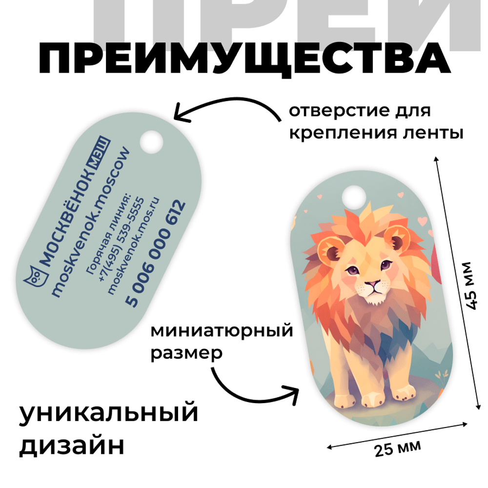 Брелок Москвёнок ART №2 (проход + питание)